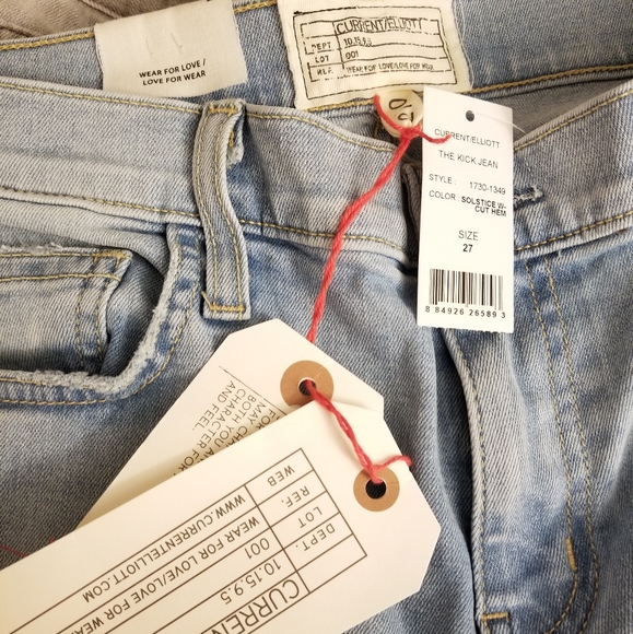 Current/Elliott The Kick Jeans Size 27 - Picture 3 of 3